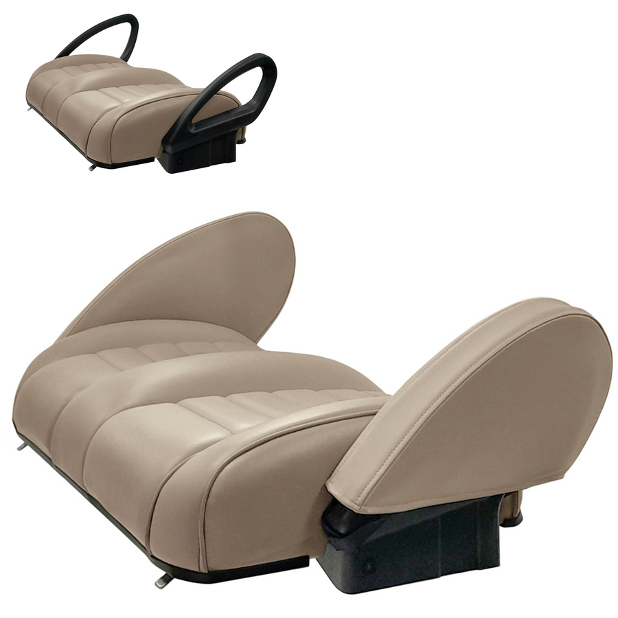 Club Car Cart Buddy padded armrest set in premium light beige