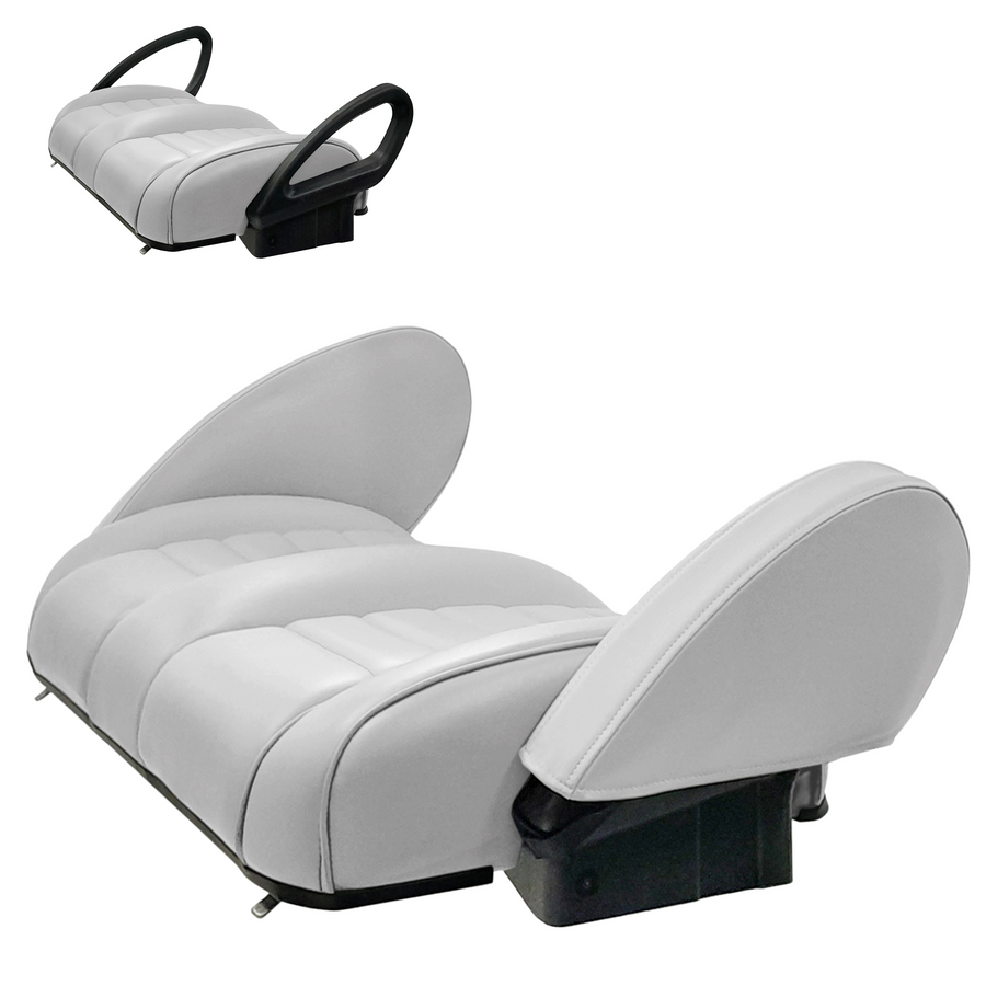 Club Car Cart Buddy padded armrest set in premium off white